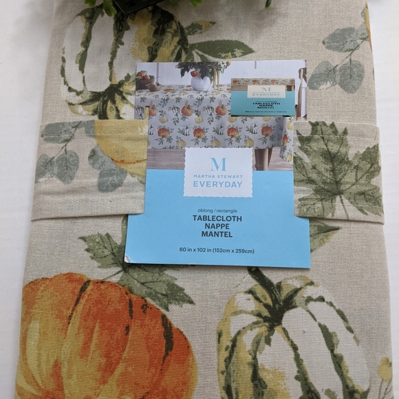 Pumpkin Fabric Tablecloth Martha Stewart - Picture 1 of 4